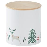 Cutie pentru biscuiți Christmas Fable - multicolor/culoare natur, lemn/metal (10/10cm) - Modern Living