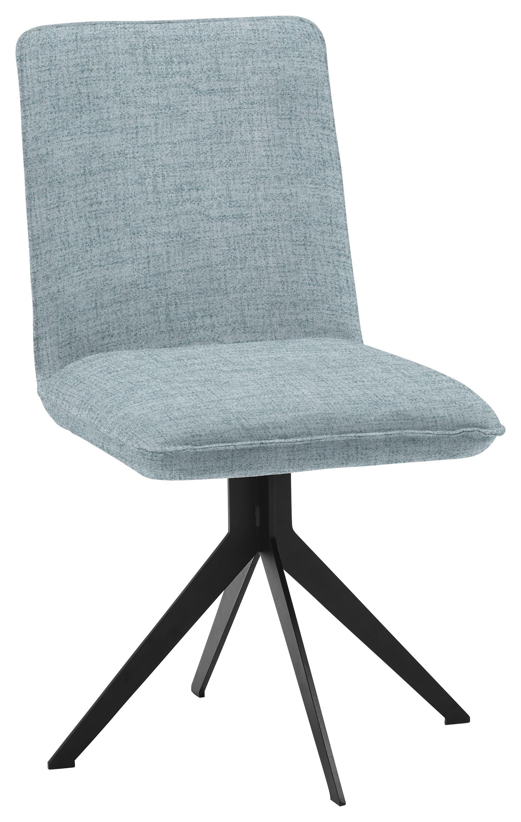 KRZESŁO MALIBU - czarny/jasnoniebieski, Design, metal/tkanina (46,5/87/64cm) - Voleo