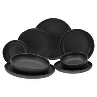 Kombinirani Servis Uno Black, 8-Delni - črna, Basics, keramika - Creatable