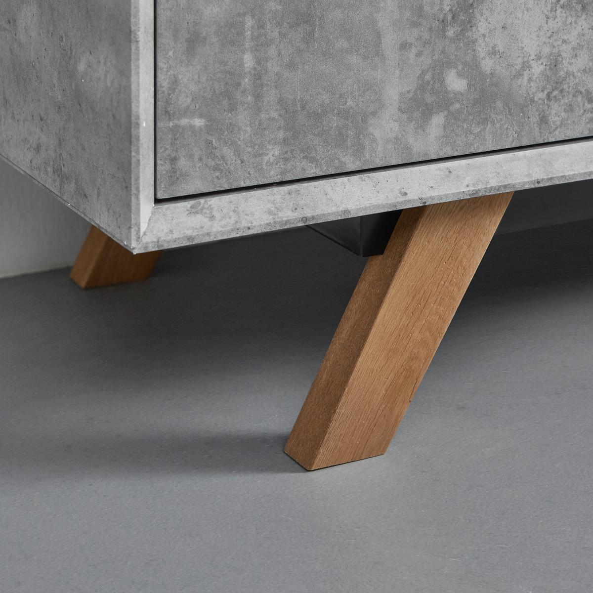 Lowboard Casper Grau/Eichefarben MDF - Eichefarben/Grau, MODERN, Holz (180/55/40cm) - Bessagi Home