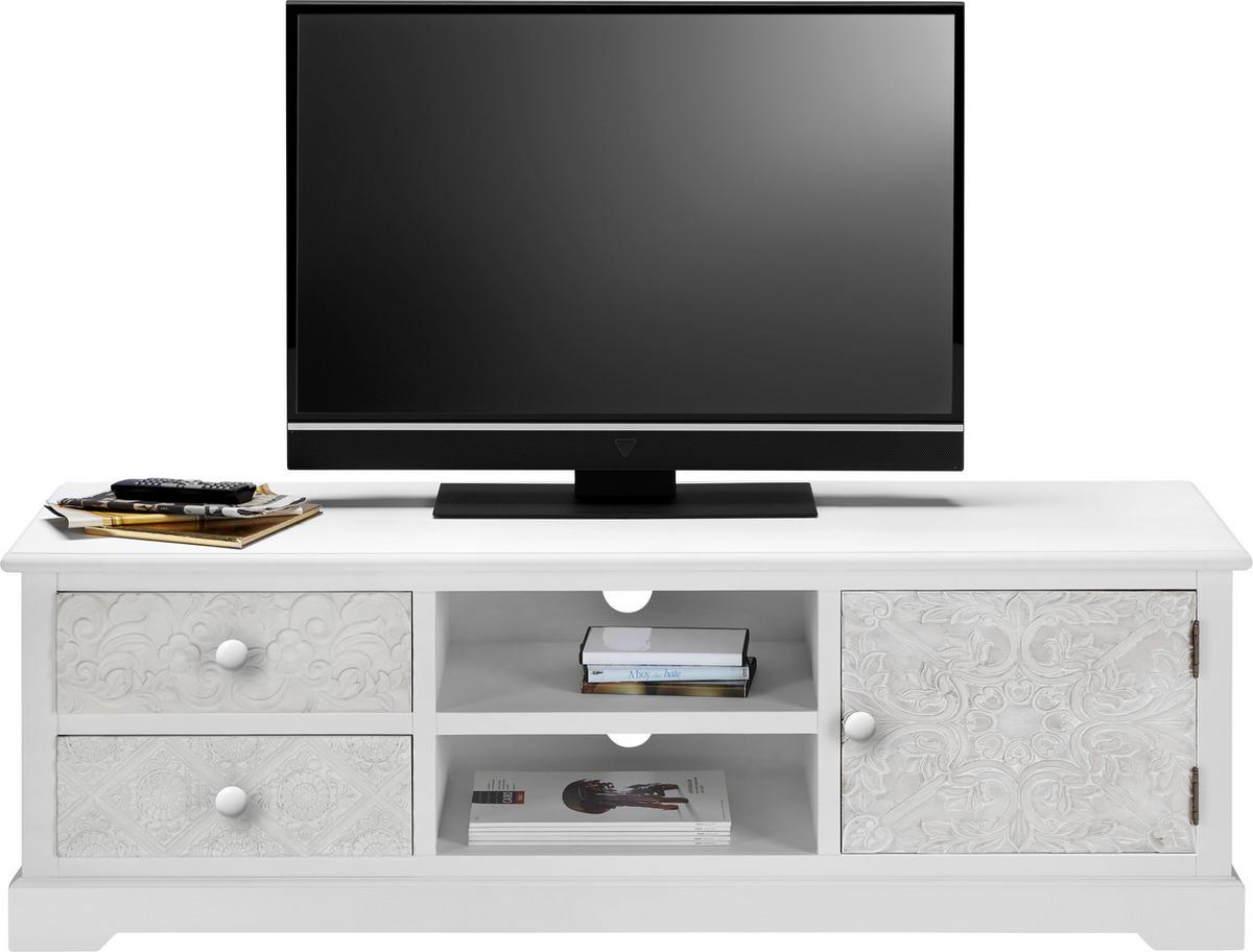 Tv Komoda Avery - brončane boje/bijela, Moderno, metal/drvo (140/45/40cm) - Bessagi Home