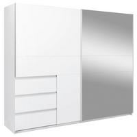 Omara Z Drsnimi Vrati Wilma, Bela - bela, Moderno, kovina/leseni material (250/210/61,5cm) - P & B