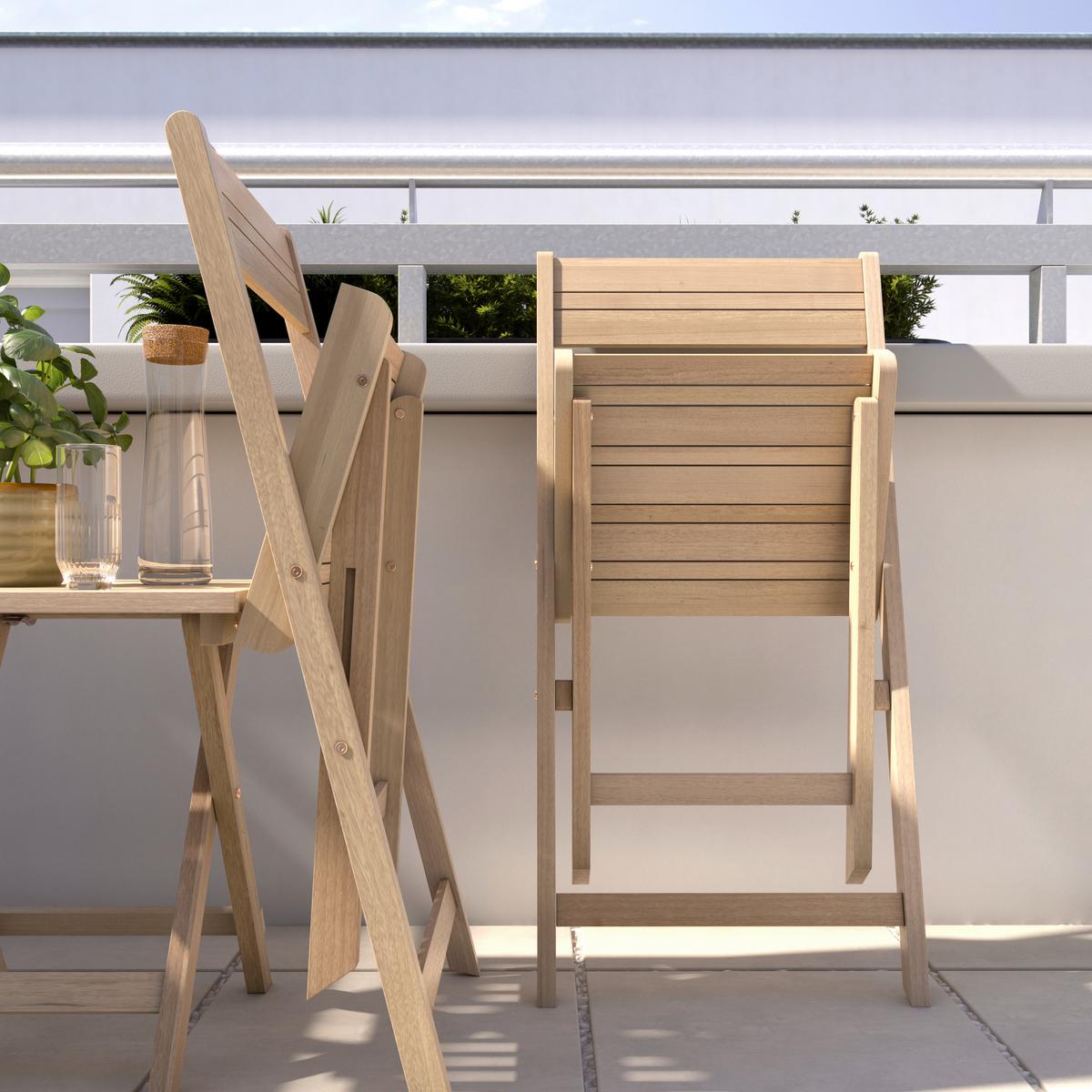 Balkonset Nala in Akaziefarben - Akaziefarben, Natur, Holz (42/77/47cm) - Mömax