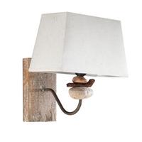 Wandleuchte Seregon Schwarz/Weiß max. 22 Watt - Schwarz/Weiß, KONVENTIONELL, Textil/Stein (30/30/27cm)