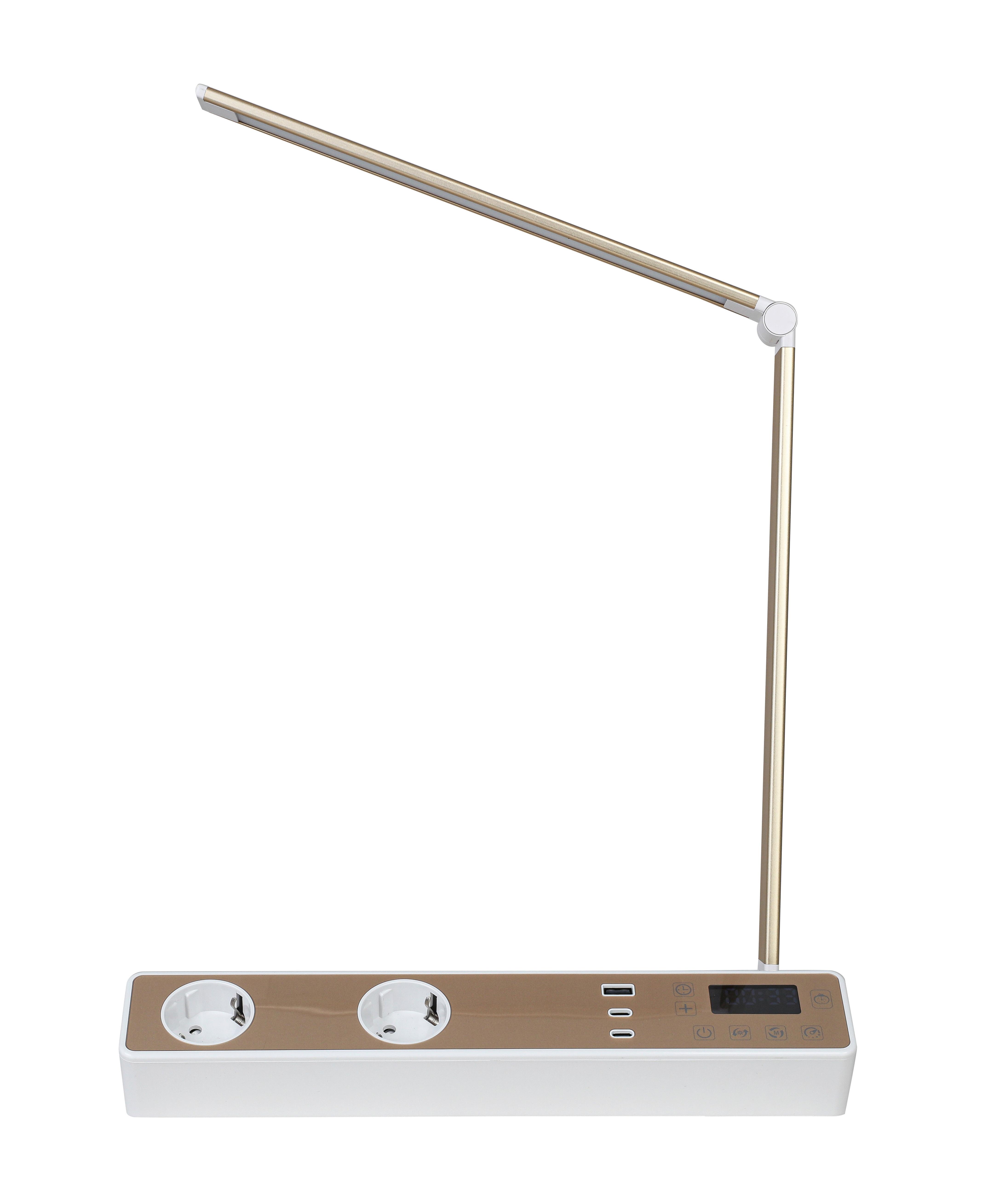 LED-SKRIVBORDSLAMPA MULTI - vit/roséguld, Modern, metall/plast (33/10,5/37-66cm) - Mömax
