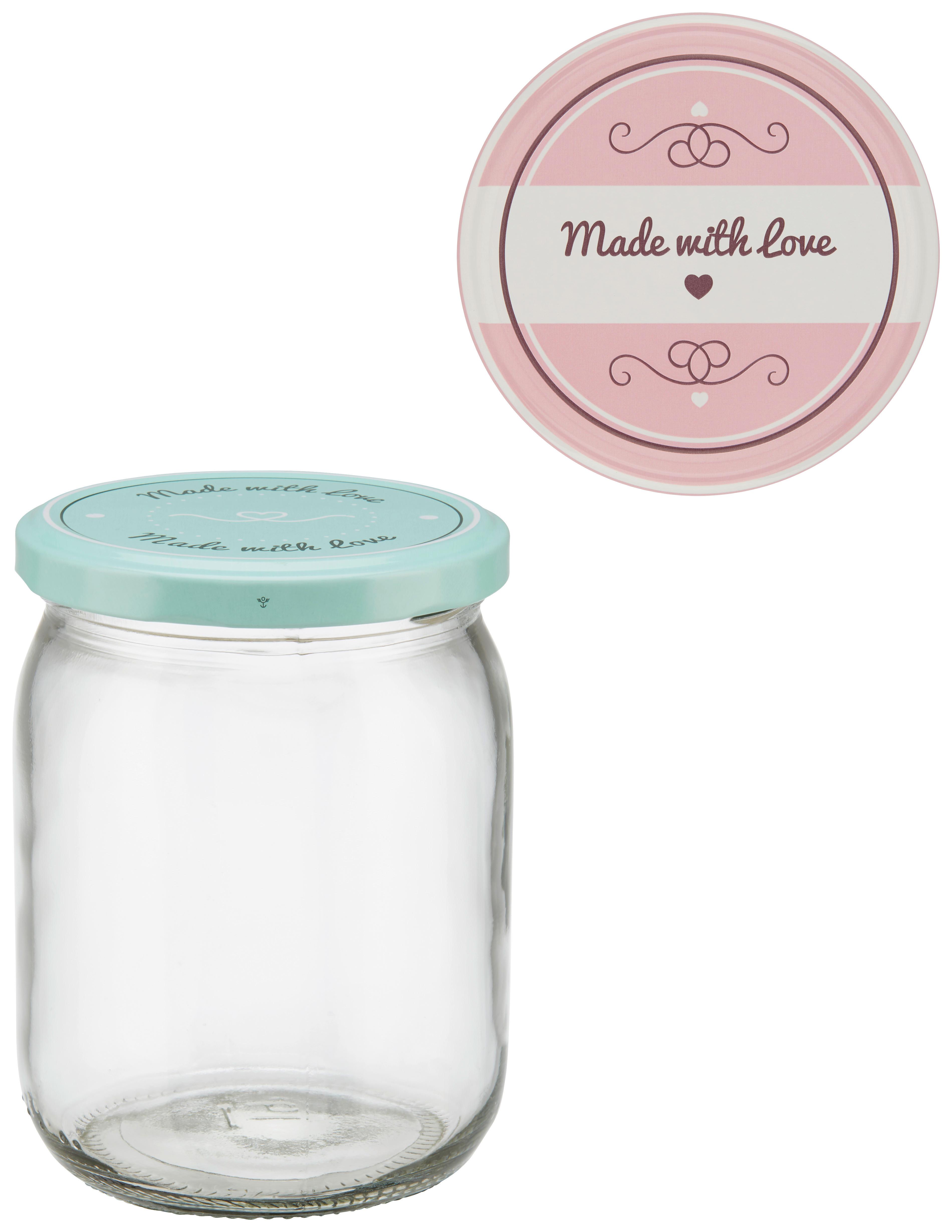 Kozarec Za Vlaganje Rosie - 540 Ml - roza/metino zelena, kovina/umetna masa (540ml)