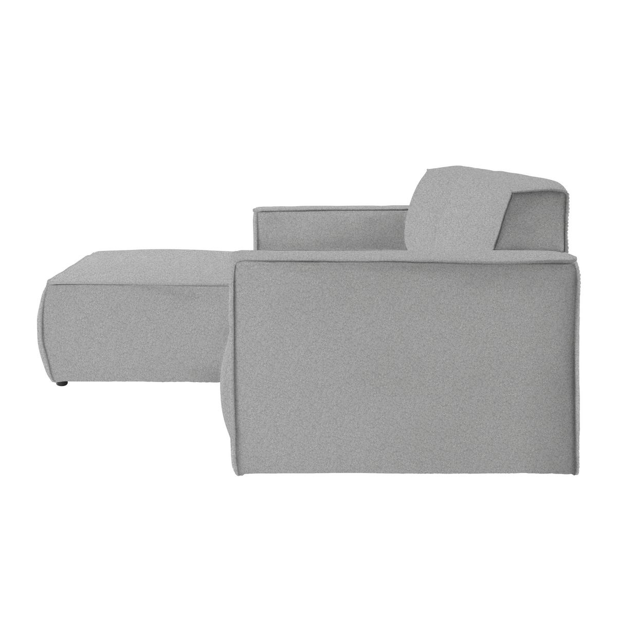 Wohnlandschaft Loft Silberfarben - Silberfarben/Schwarz, MODERN, Kunststoff/Textil (172/75/265cm) - Mömax