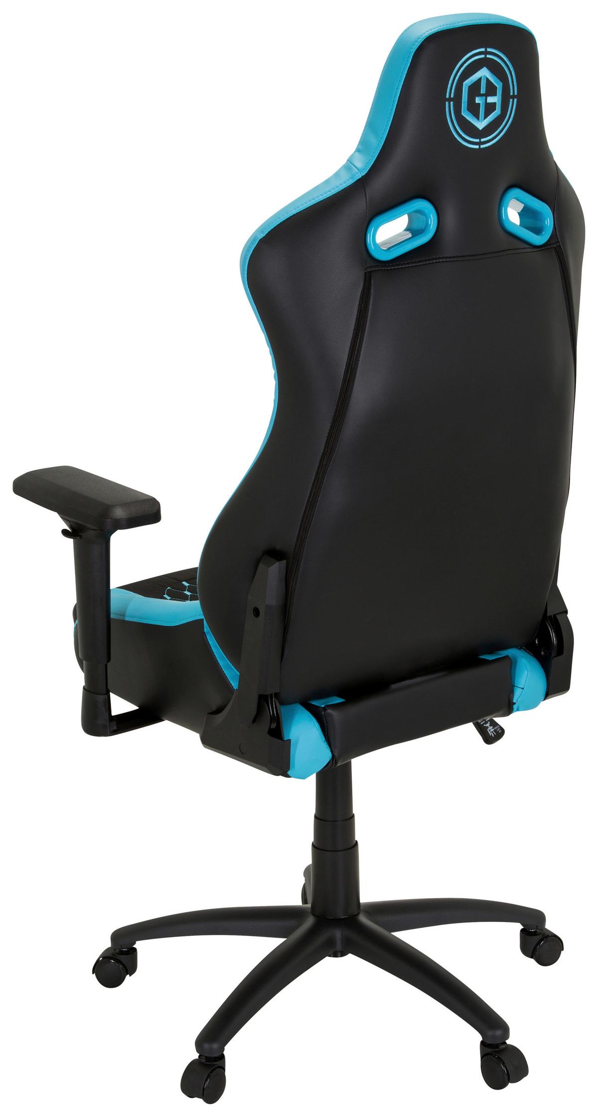 Gaming Stol Gamebreaker Sx 04, Črna, Turkizna - turkizna/črna, Moderno, kovina/umetna masa (74/137/66cm) - MID.YOU