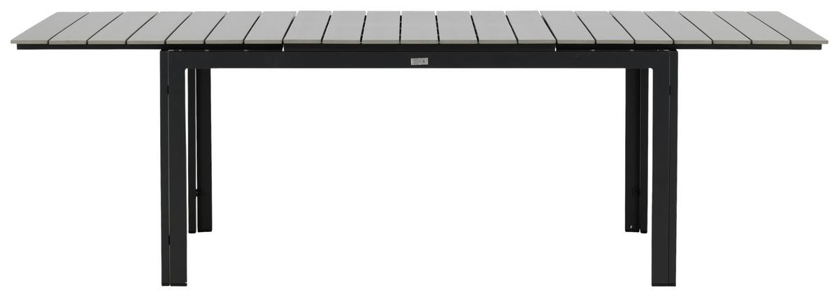 Gartentisch Levels ca. 160x100x75 cm Grau/Schwarz - Schwarz/Grau, KONVENTIONELL, Metall (160/100/75cm) - Gardenson