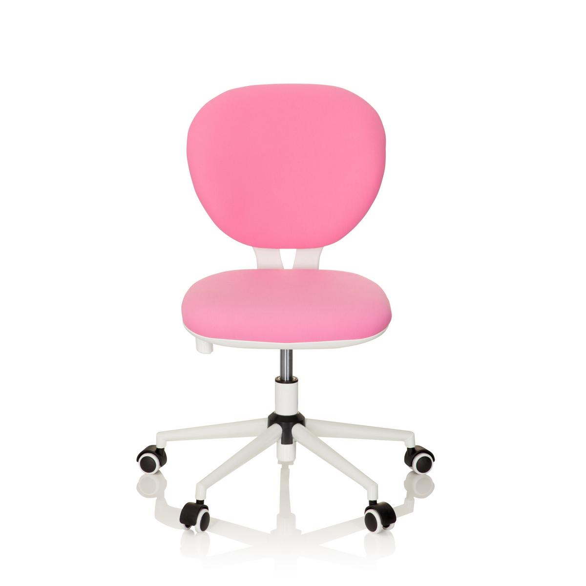 Jugenddrehstuhl Kid Vivo Stoff Pink/Weiß - Pink, Basics, Kunststoff (43/82-95/56cm) - MID.YOU