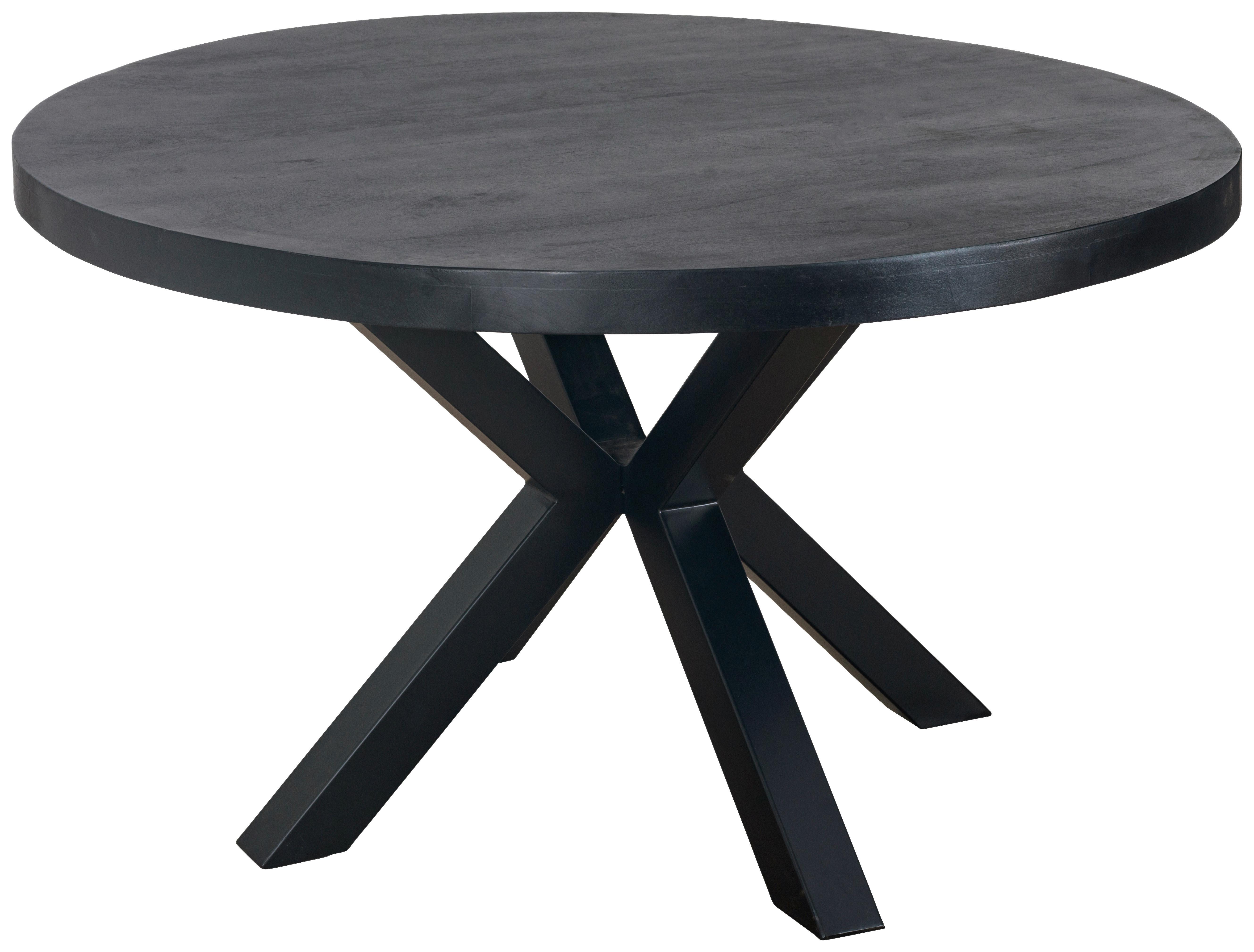 STÓŁ DO JADALNI ARUGAM - czarny, Modern, metal/drewno (130/130/76cm) - MID.YOU