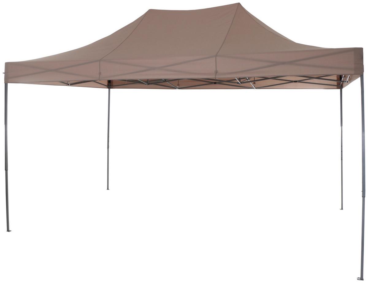 Pavillon L30551 450x300 cm Seitenteilen + UV-beständig - Taupe, KONVENTIONELL, Textil (450/330/300cm) - Siena Garden