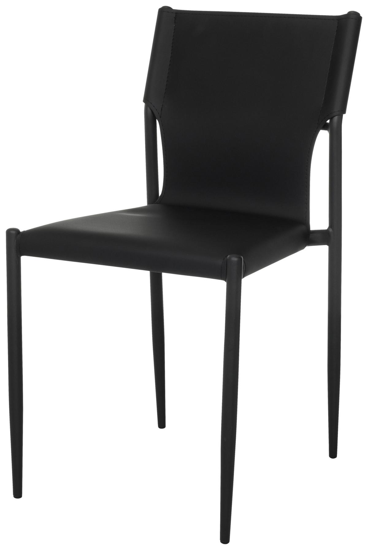 Konferenčni Stol Ellon V, Črna - črna, Moderno, kovina/usnje (44/82/52cm) - MID.YOU