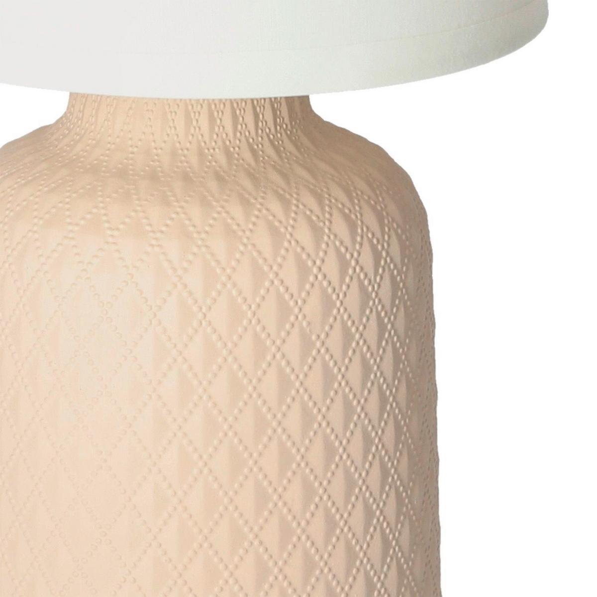 Stolna Svjetiljka 41-79879 - bijela/bež, Konvencionalno, tekstil/plastika (15/15/32cm)