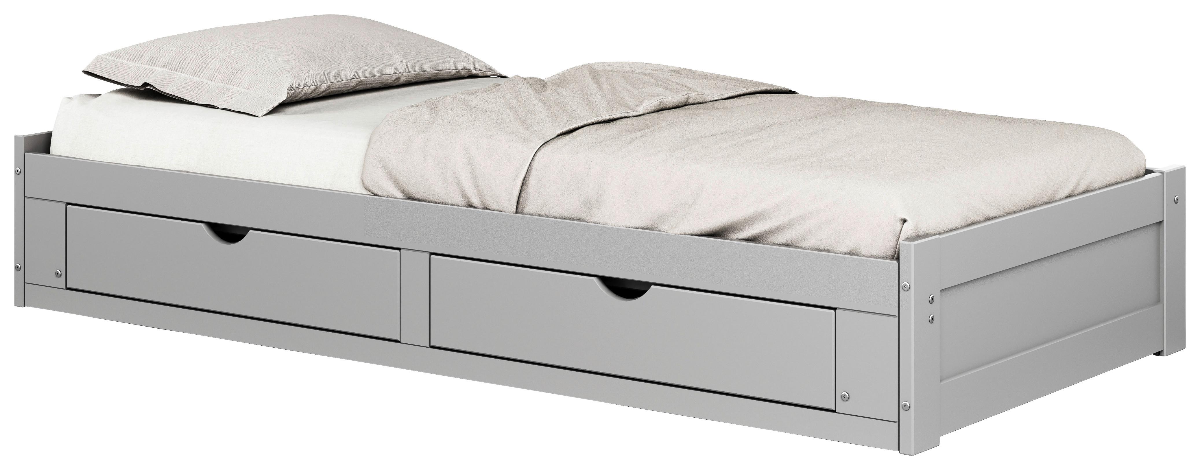 Raztegljiva Postelja Livio Ii, Siva, 90-180x200 - siva, Moderno, kovina/umetna masa (90/200cm) - MID.YOU
