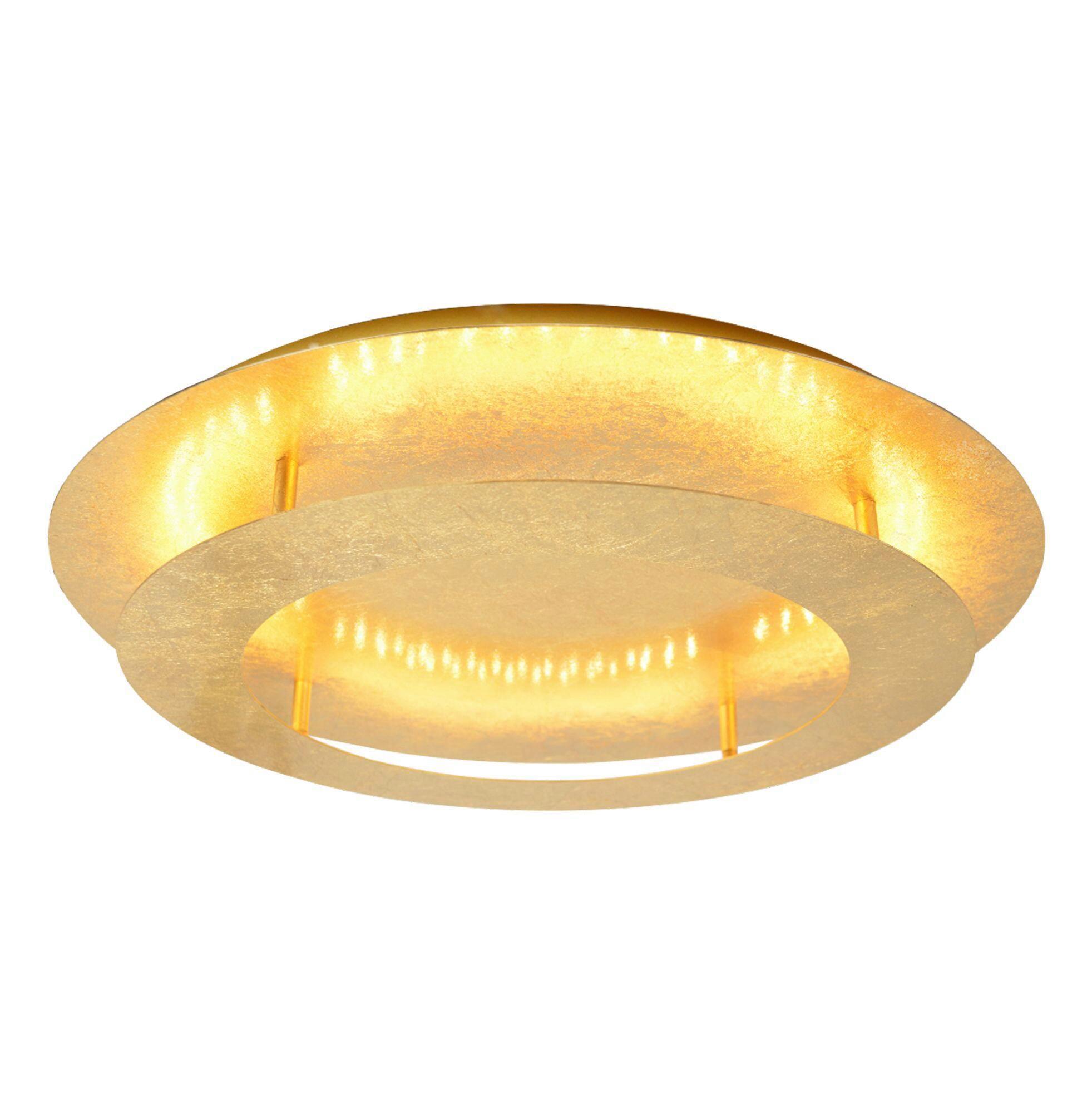 Led Stropna Svjetiljka Merle - zlatne boje, Design, metal (40/40/8cm)
