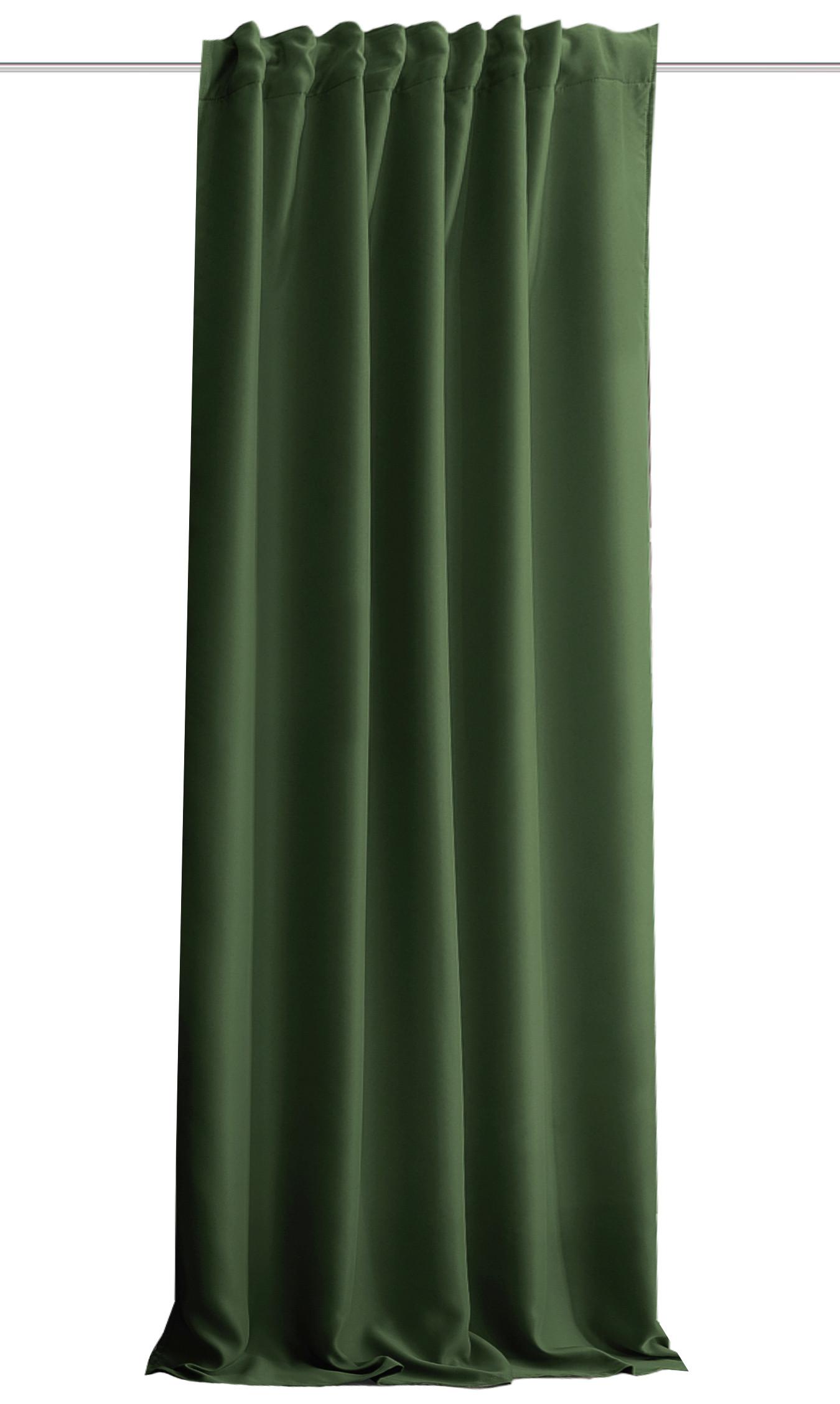 Lärmschutzvorhang Olivgrün ca. 135x245cm - Olivgrün, KONVENTIONELL, Textil (135/245cm)