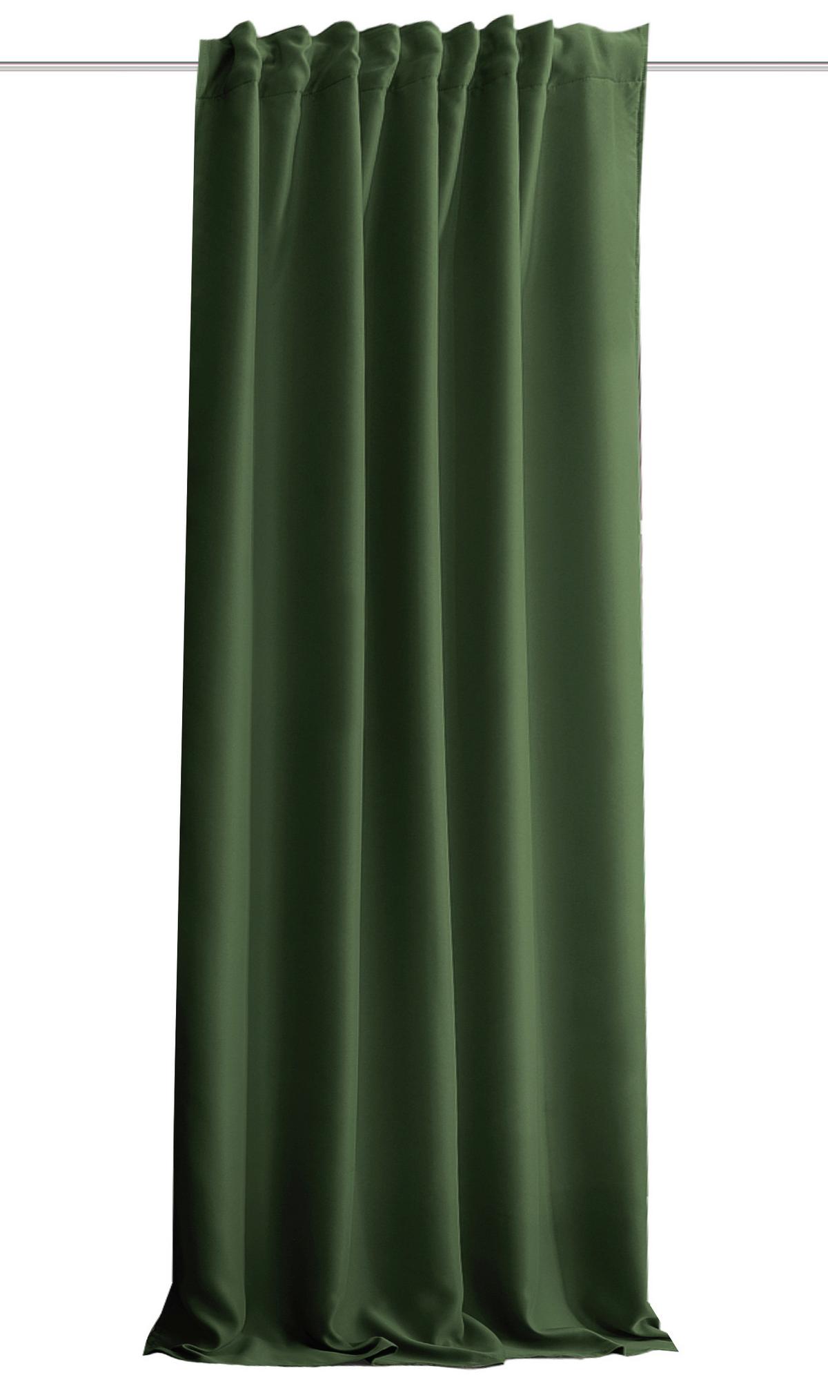 Lärmschutzvorhang Olivgrün ca. 135x245cm - Olivgrün, KONVENTIONELL, Textil (135/245cm)