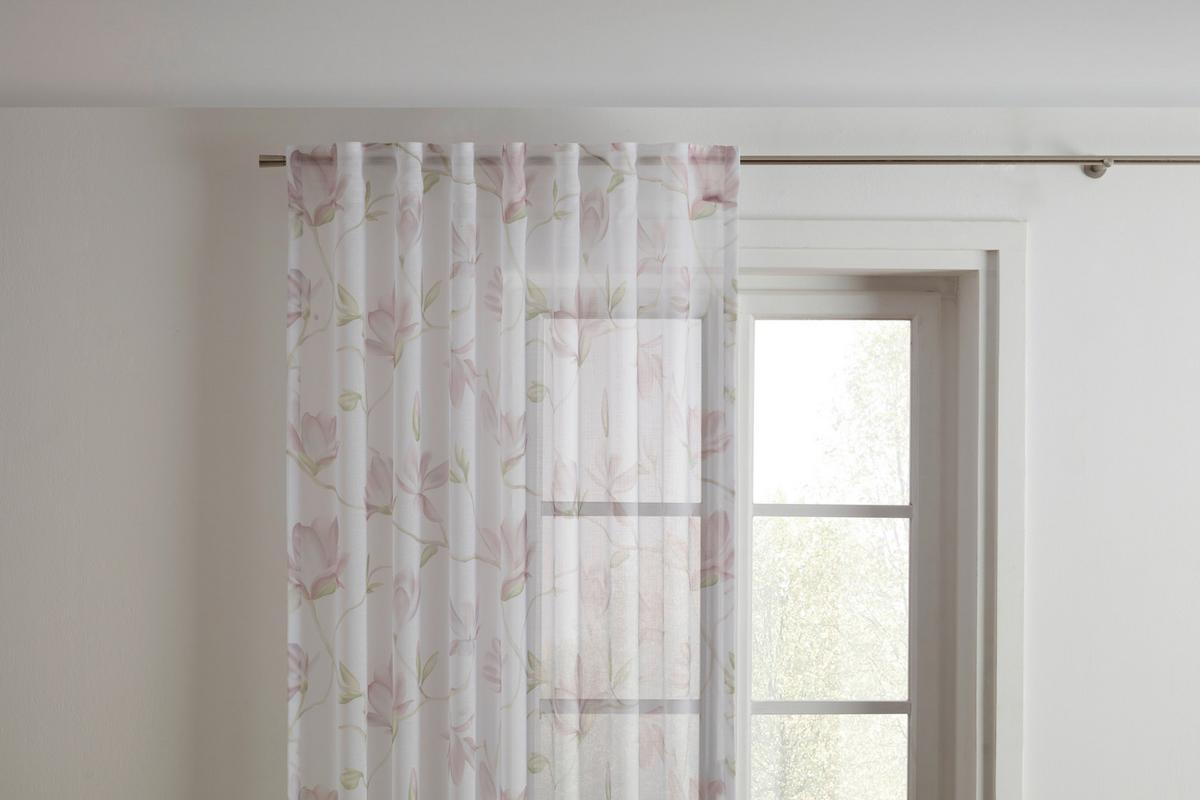 Fertigvorhang Magda ca. 140x245cm - Pink, Basics, Textil (140/245cm) - Modern Living