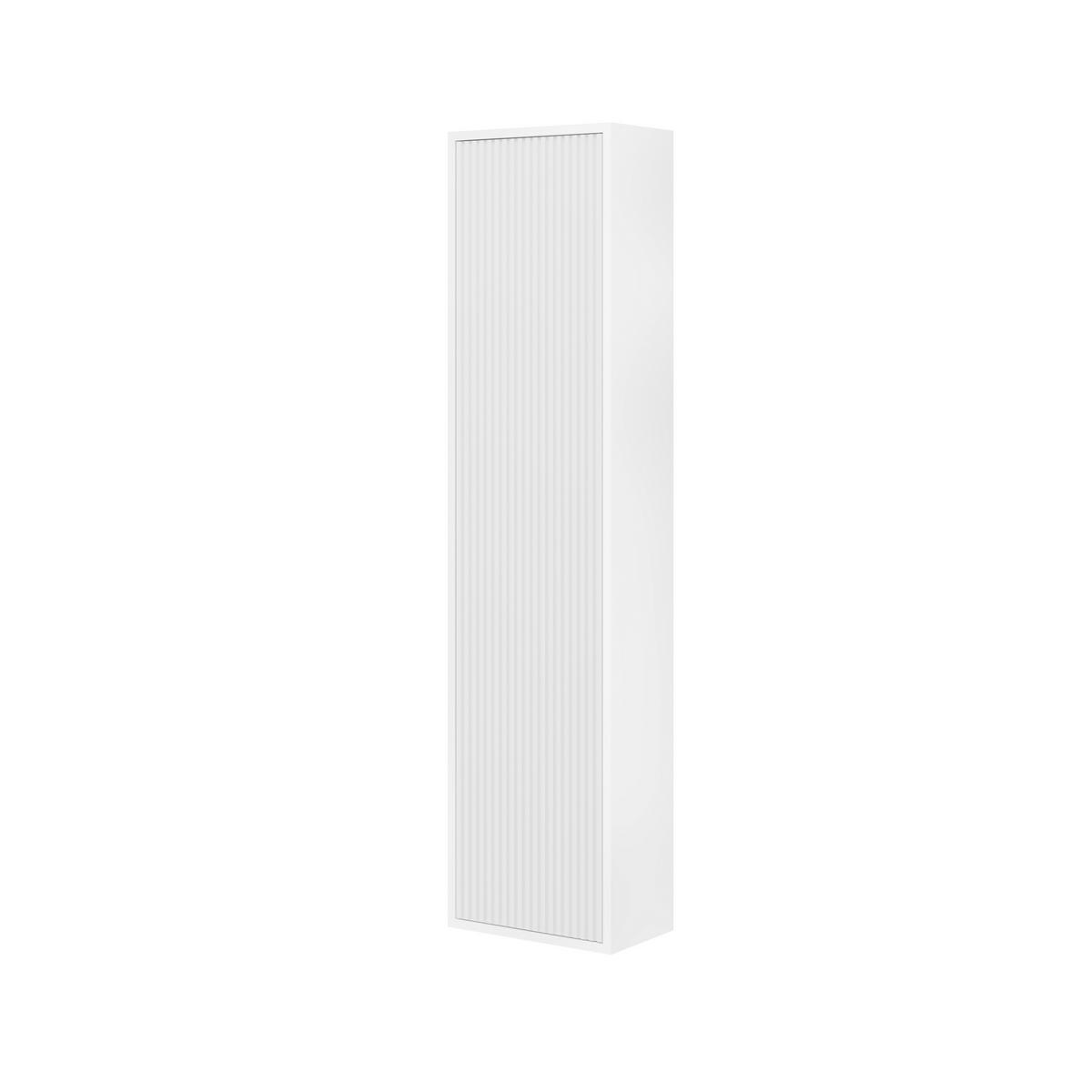 Dulap înalt Sidney - alb lucios intens, Modern, material pe bază de lemn (35/136/16cm)