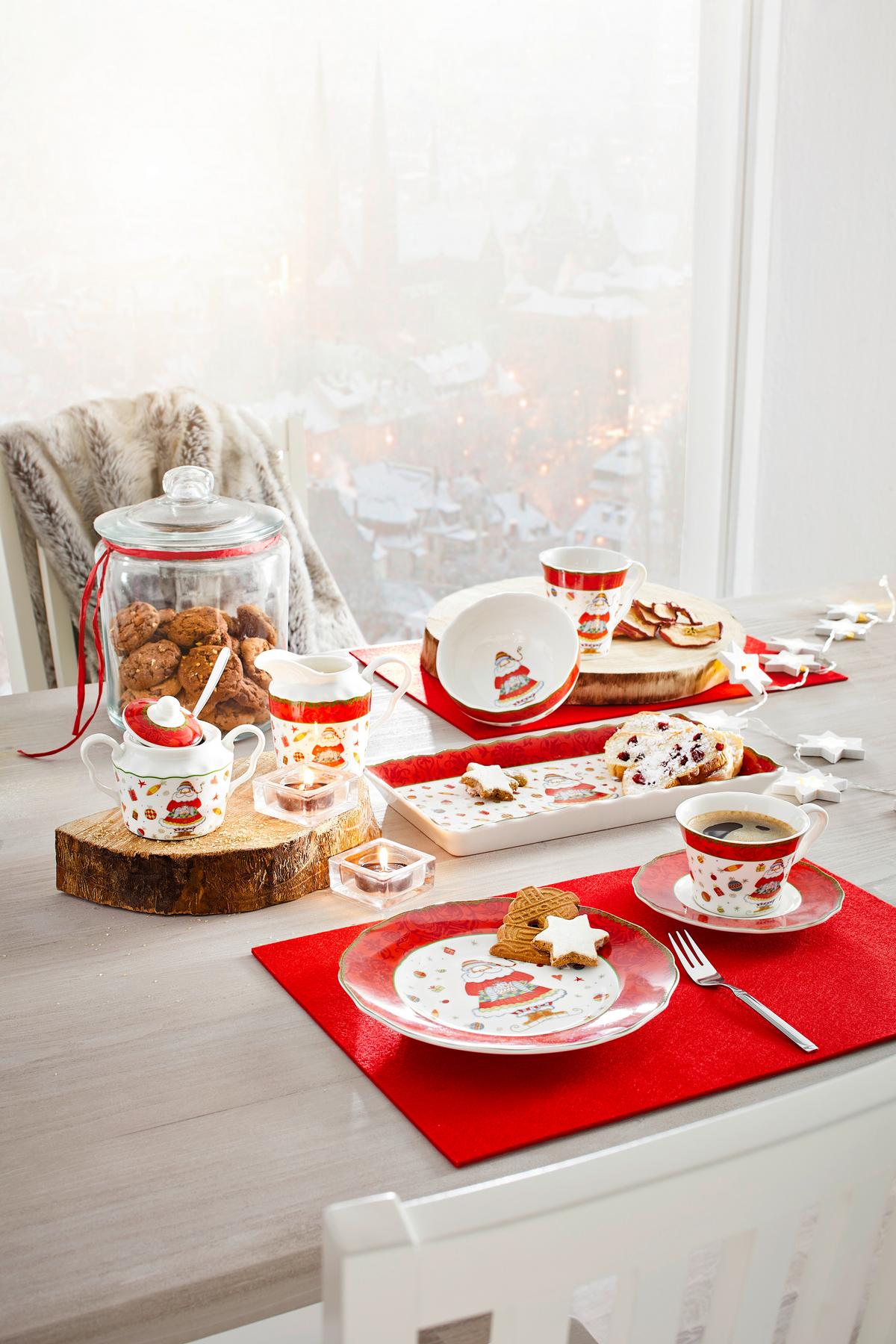 SERWIS KAWOWY CHRISTMAS DREAM - różnokolorowy, Basics, ceramika - X-Mas