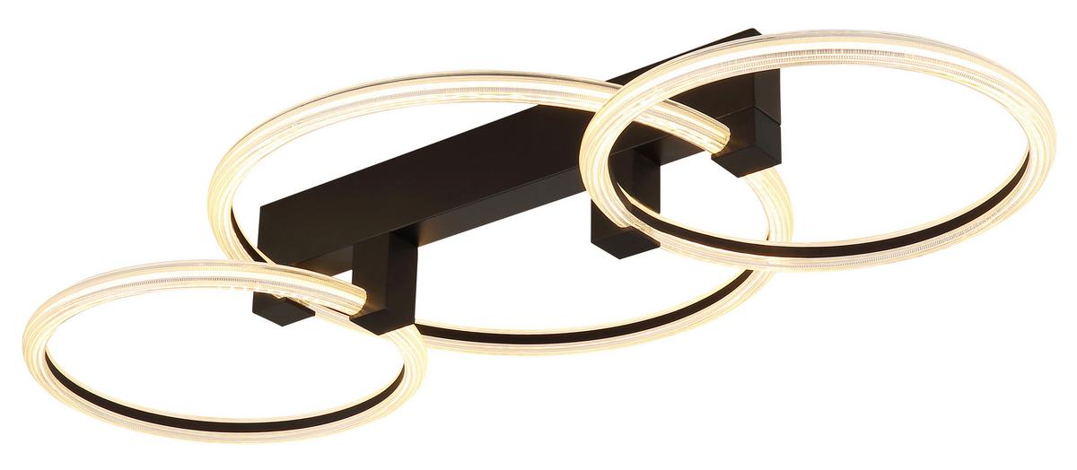 Led Stropna Svjetiljka Fletcher - bijela/prozirno, Design, metal/plastika (76,1/38/11,5cm) - Globo