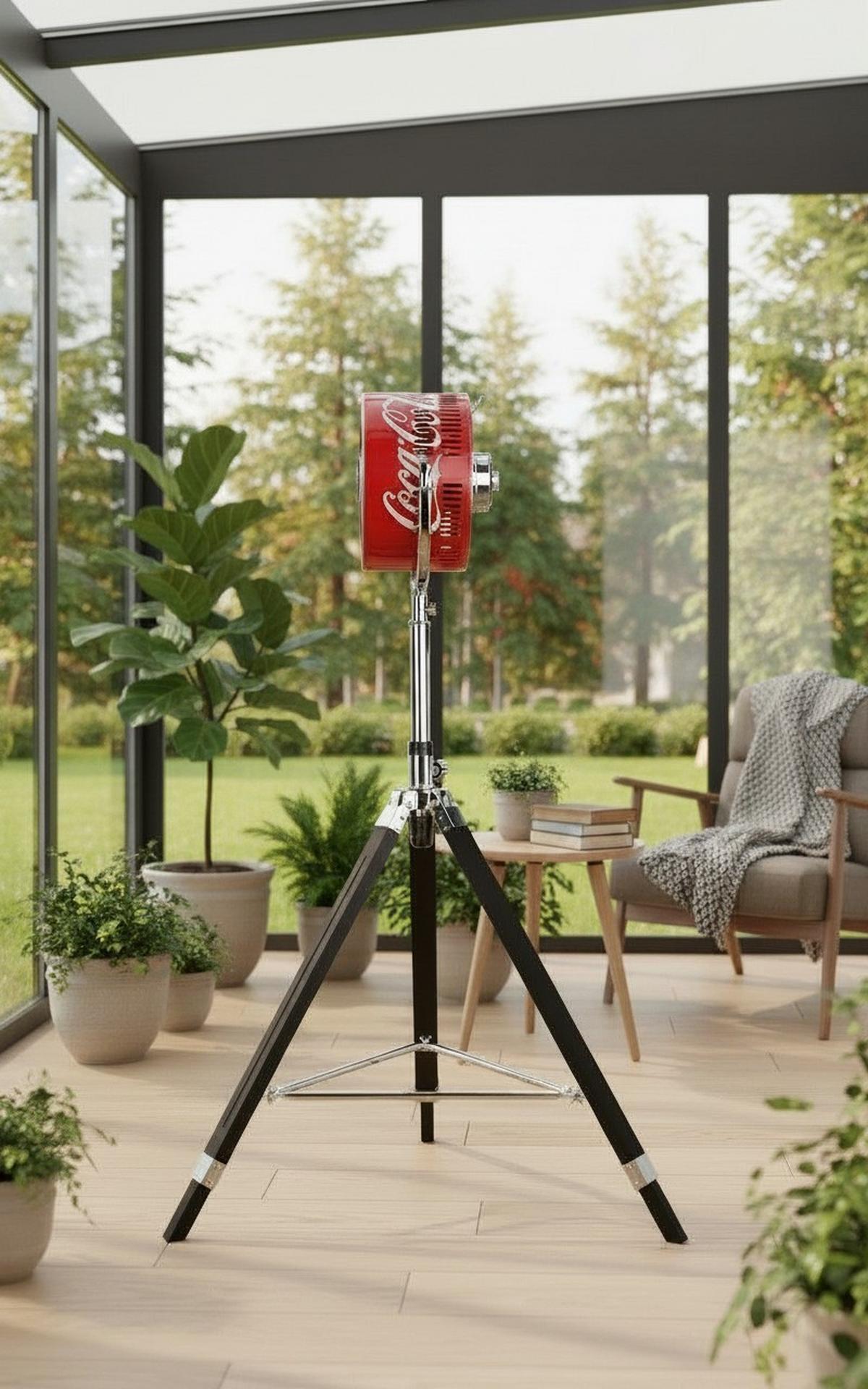 WENTYLATOR STOJĄCY COOLFAN XL COCA COLA - czerwony/czarny, Basics, metal/drewno (70/135/70cm)