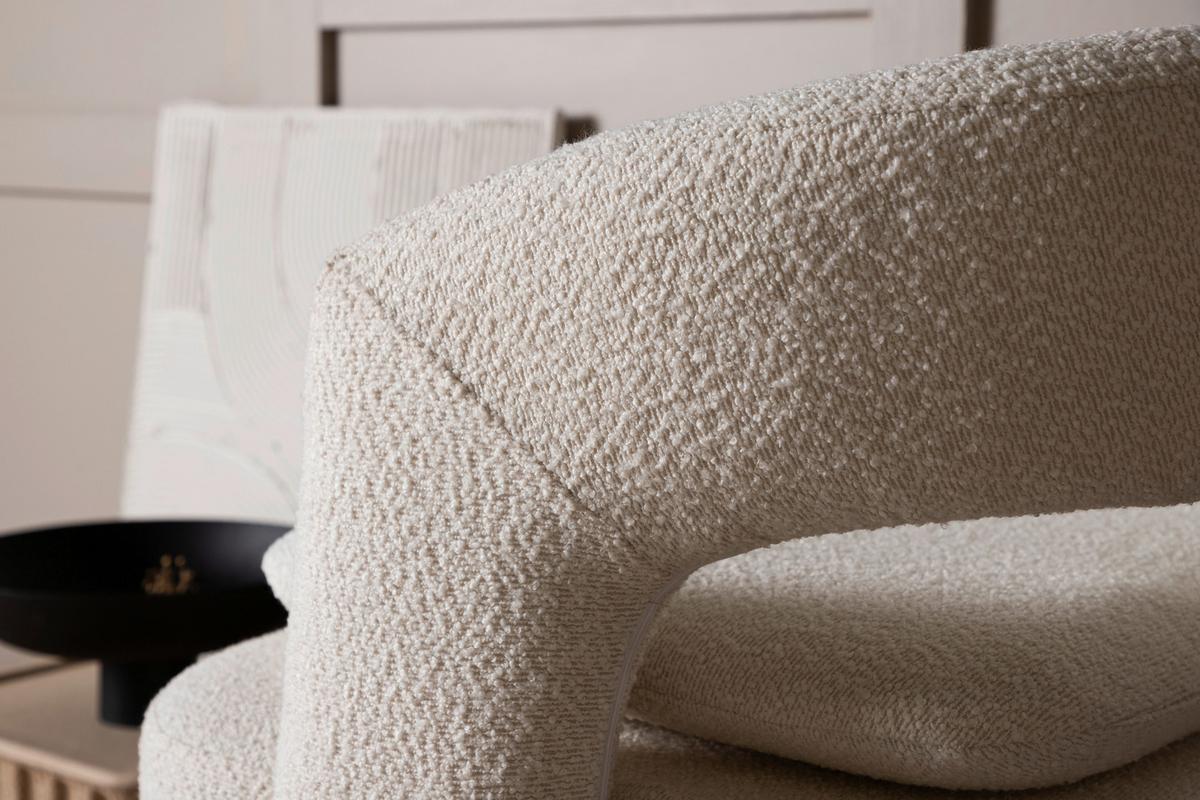 Sessel Laurel ca. 69x75x72 cm Weiß - Weiß, Design, Textil/Metall (69/75/72cm) - Livetastic