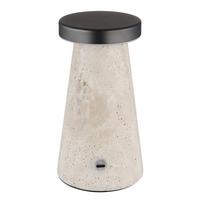 Stolna Punjiva Svjetiljka Adina - bijela/siva, Design, kamen/metal (9/16cm) - Globo
