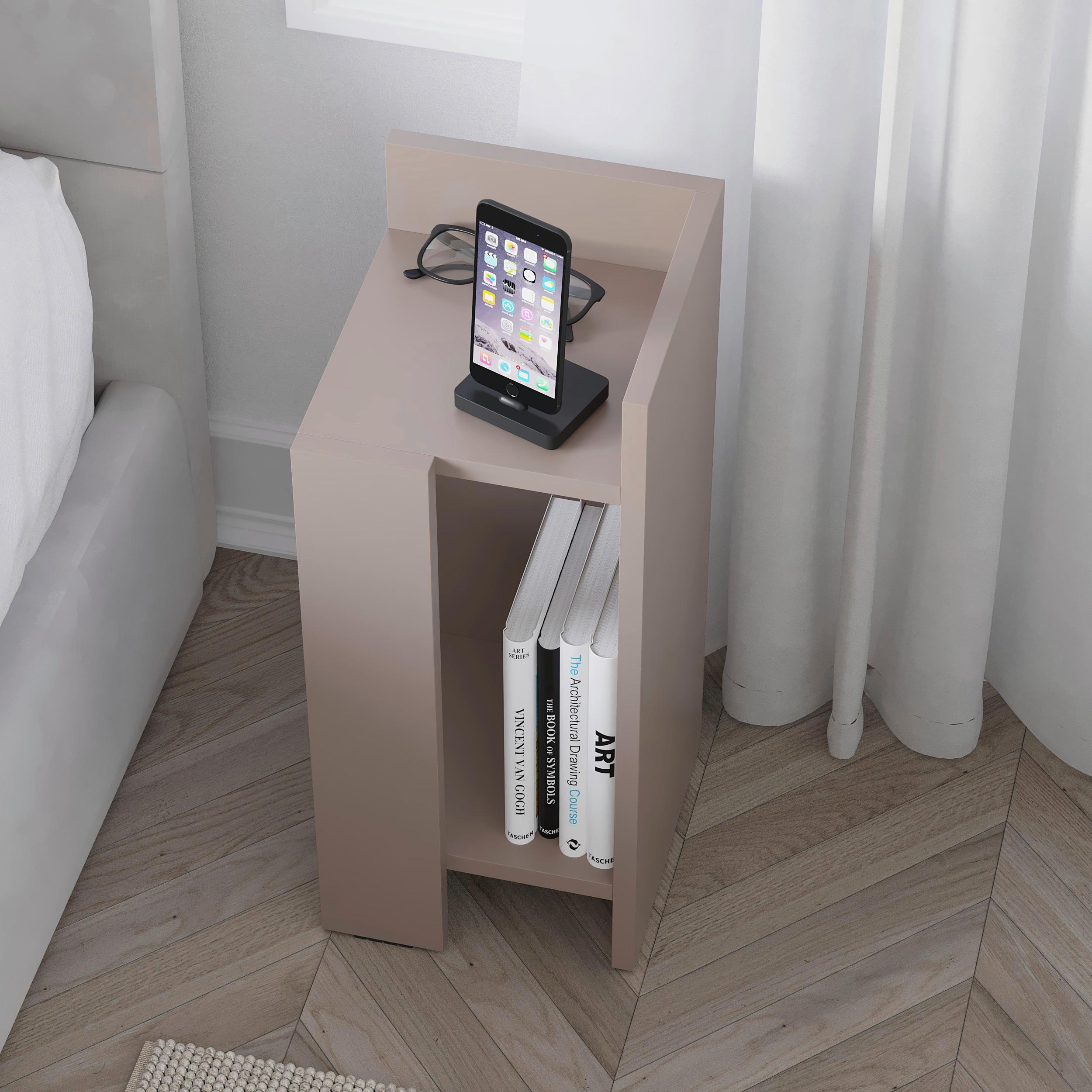 Nachtisch Elos ca. 27x60x25 cm Beige - Beige, Design, Holzwerkstoff (27/60/25cm) - Livetastic