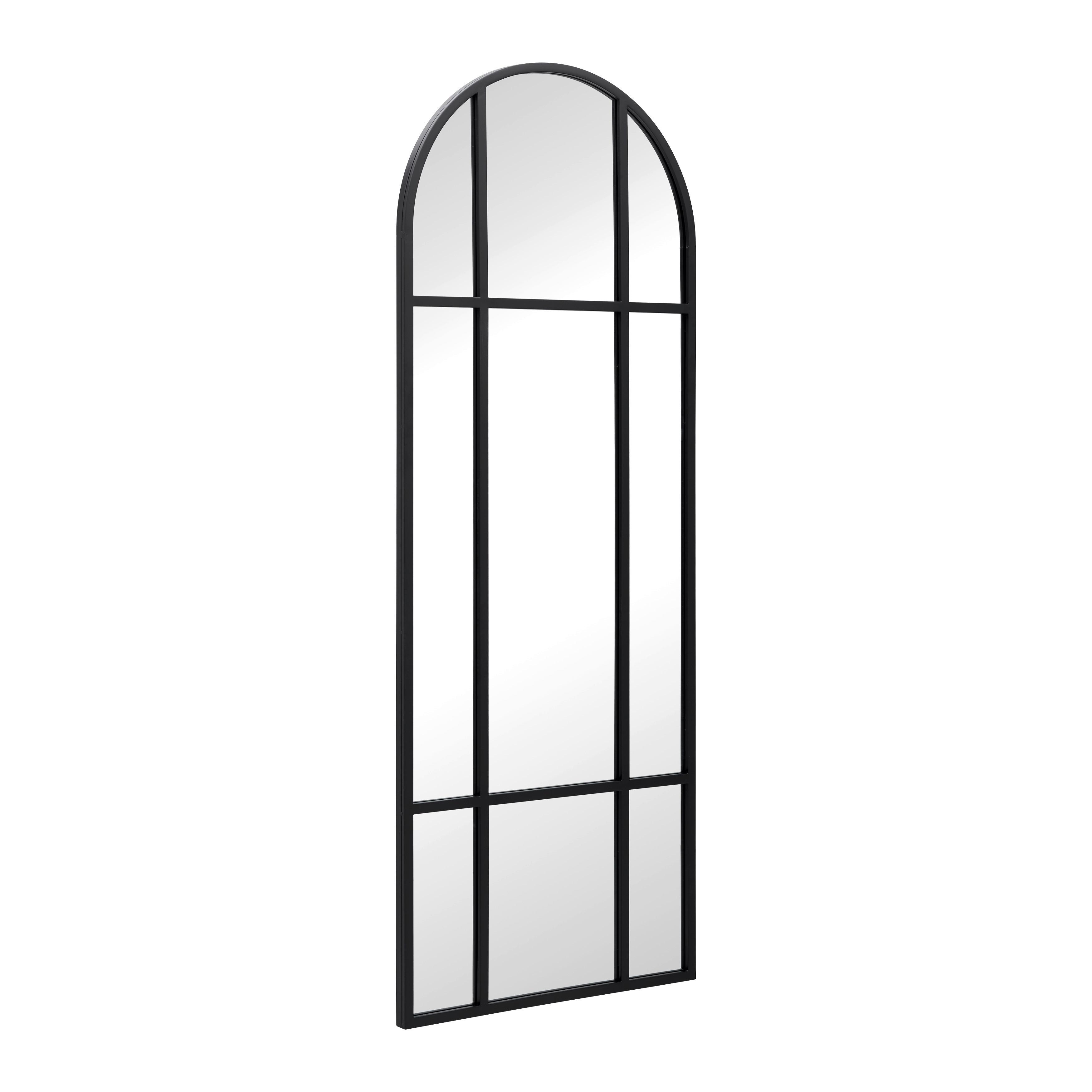 Fali Tükör Madon - fekete, Modern, Üveg/fém (70/185/3cm) - Bessagi Home
