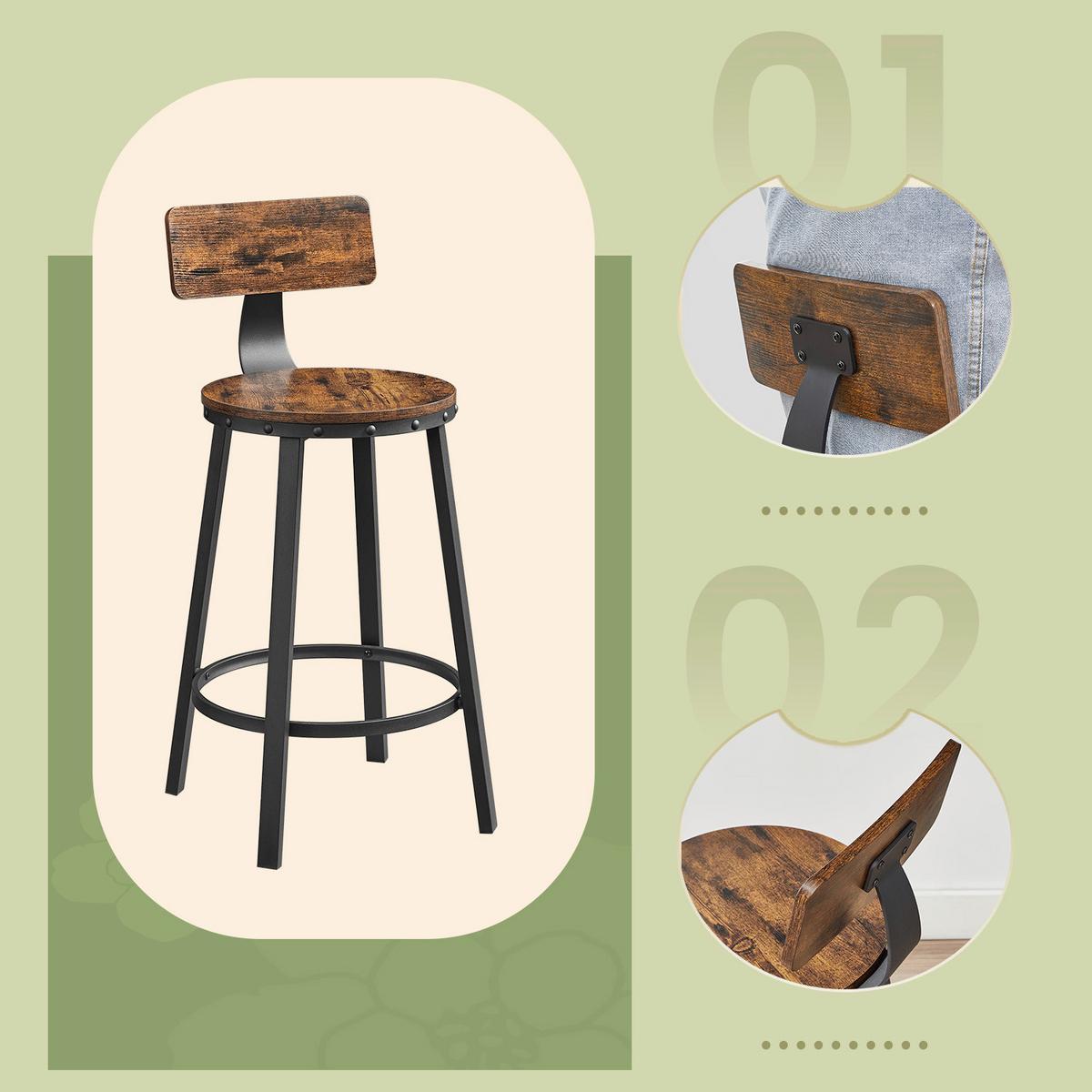 BARHOCKER BAR STOOL - Dunkelbraun/Schwarz, MODERN, Holzwerkstoff/Metall (51,5/88,5/51,5cm) - MID.YOU