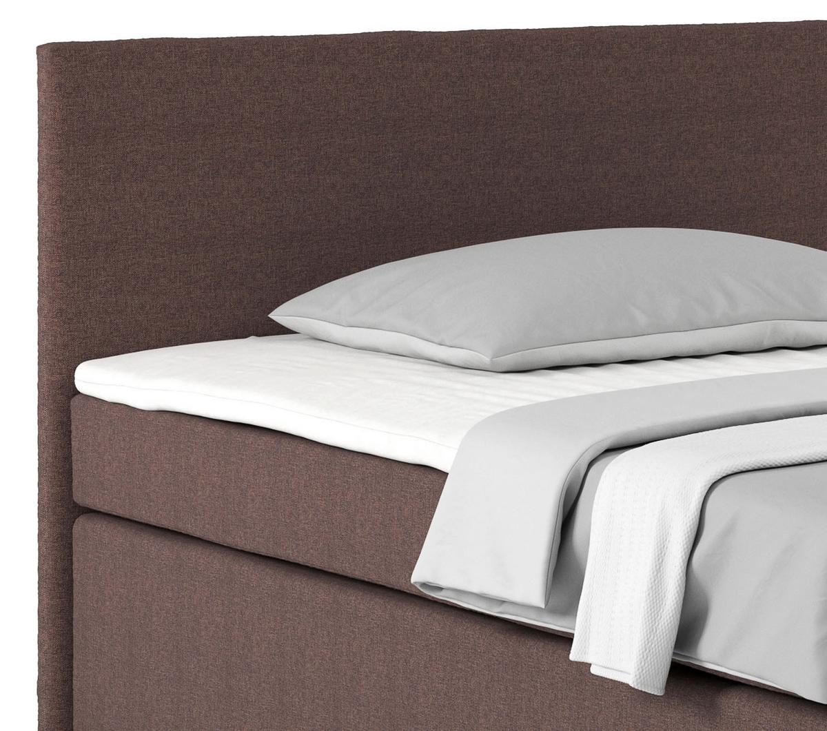 Boxspring Krevet Nero - boje kroma/smeđa, Konvencionalno, tekstil/metal (140/200cm) - Best Price