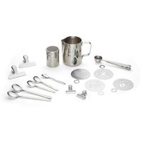 Kaffeeset Cosme in Silberfarben, 23-teilig - Silberfarben, Basics, Metall - Echtwerk