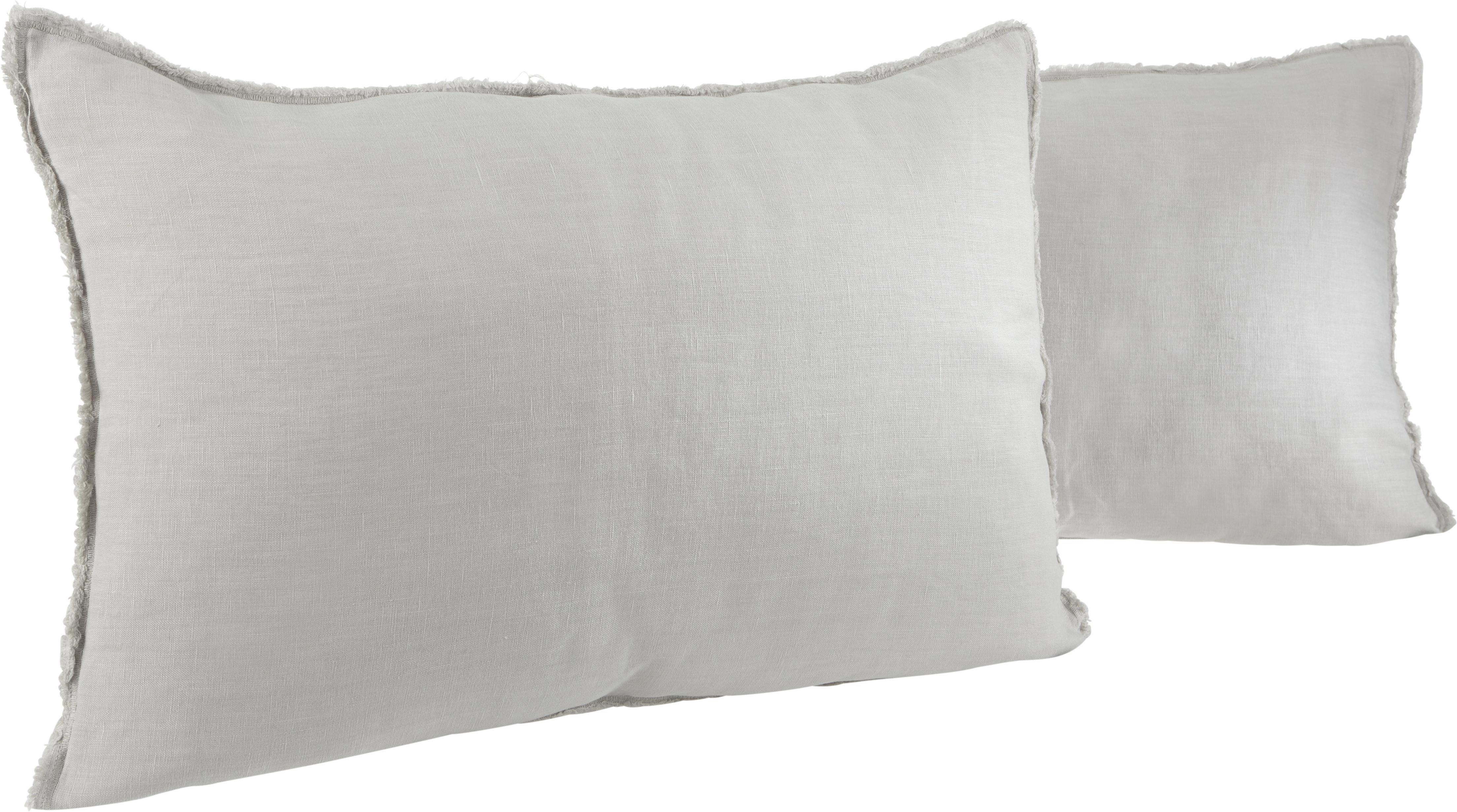 Kissen in Hellgrau 'Luisa'  ca. 40x60cm - Hellgrau, KONVENTIONELL, Textil (40/60cm) - Bessagi Home