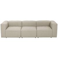 3-SITZER-SOFA LENA - Creme, Design, Kunststoff/Textil (275/73/100cm) - Max Winzer
