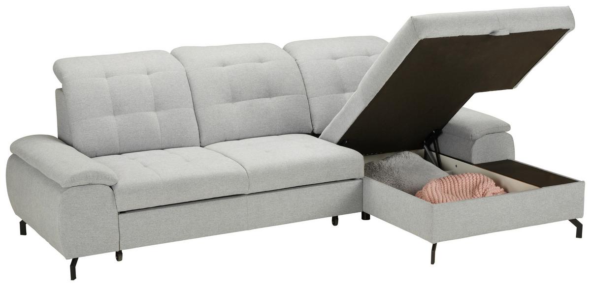 Sarokkanapé Como Mini - szürke, Modern (263/106/167cm) - Mömax