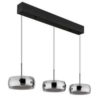 Led-hängeleuchte 16058-3 Livion - Weiss/Schwarz, Design, Glas/Kunststoff (85/20/120cm) - Globo
