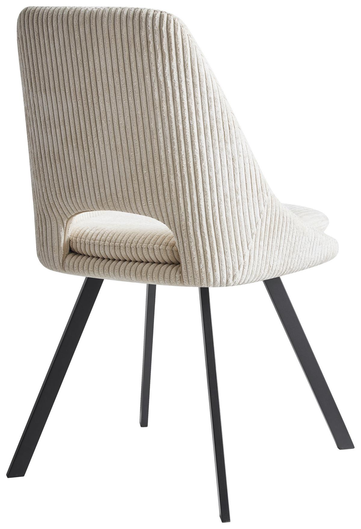 KRZESŁO FLAVIO  -EXKLUSIV- - beżowy/czarny, Design, metal/tkanina (48/85/56cm) - Carryhome