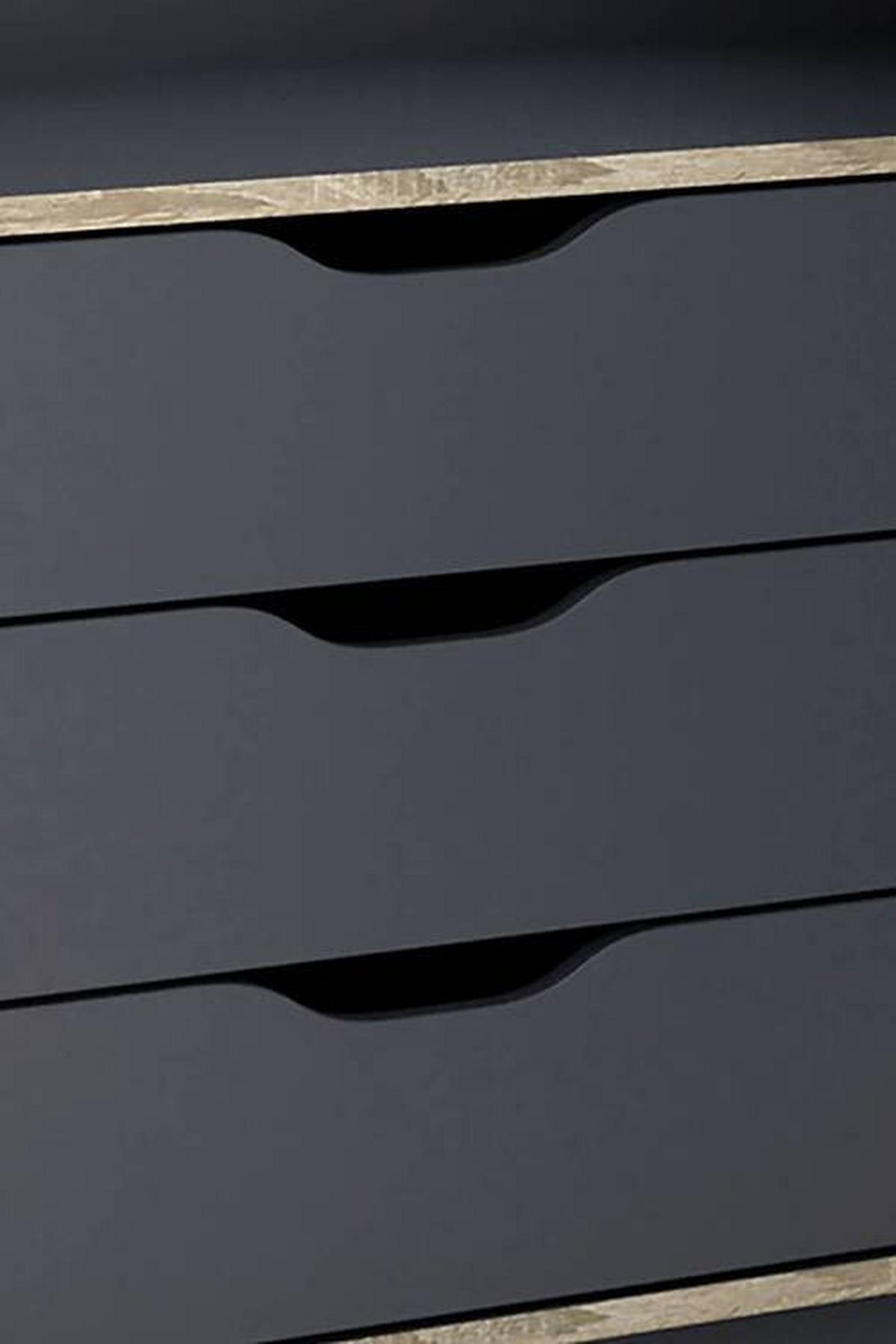 Eckschreibtisch Belfast Anthrazit/Eichefarben - Eichefarben/Anthrazit, LIFESTYLE, Holzwerkstoff (129/105/84cm) - MID.YOU