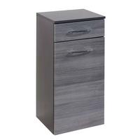 Unterschrank Florida in Graphitfarben - Chromfarben/Silbereichenfarben, MODERN, Holzwerkstoff/Metall (40/79/35cm)