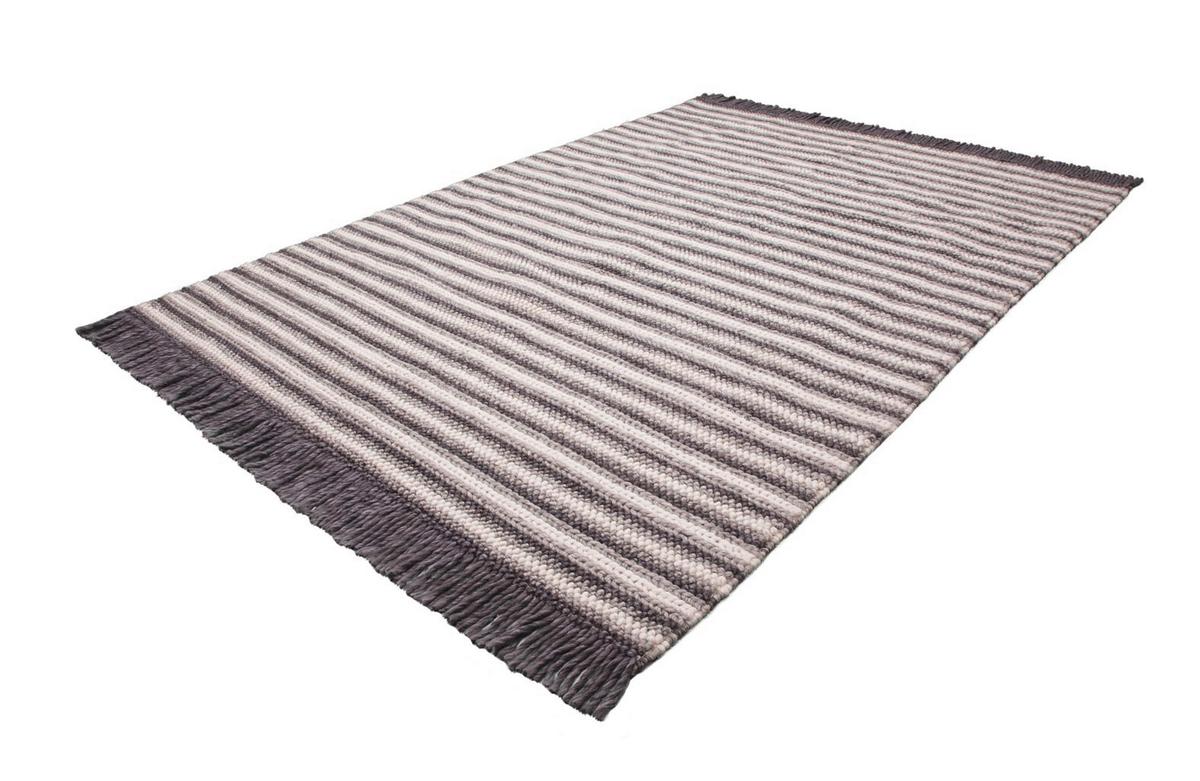 WEBTEPPICH NATURA 310 NAT/ANTHR120X170 - Anthrazit/Naturfarben, Basics, Textil (120/170cm) - Kayoom