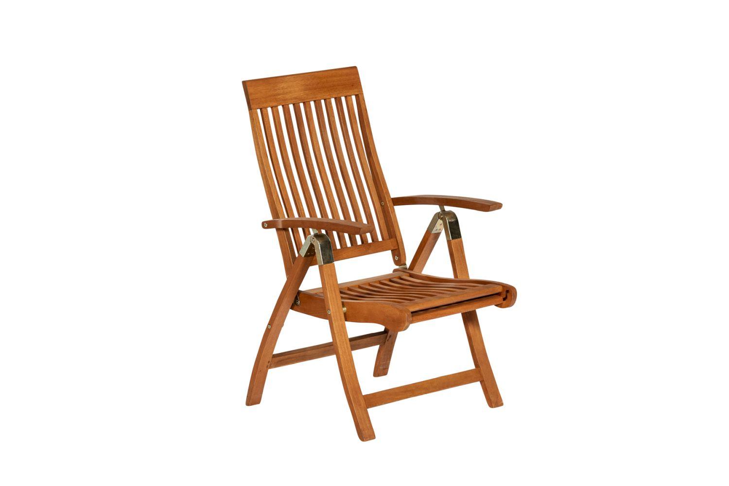 Gartensessel-Set Comodoro Grün-Naturfarben klappbar - Naturfarben/Grün, ROMANTIK / LANDHAUS, Holz/Textil (49,5/43/48,5cm) - Gardenson