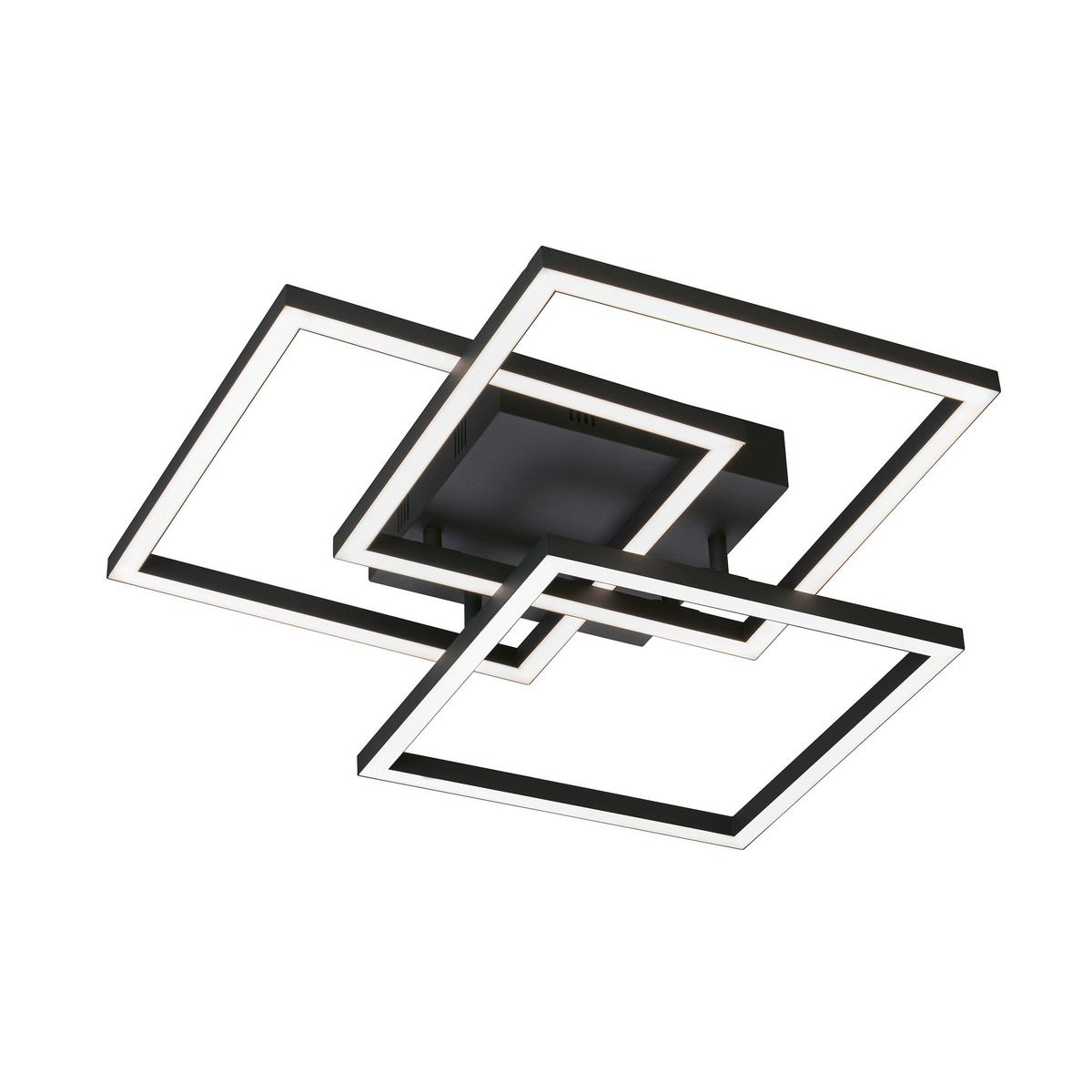 LAMPA SUFITOWA LED 21379 SETH - czarny, Design, metal (52/52/9,5cm)