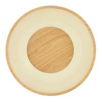 LED-Deckenleuchte Jolli Naturfarben/Schwarz max.30Watt - Opal/Schwarz, Natur, Kunststoff/Metall (40/10cm) - Globo