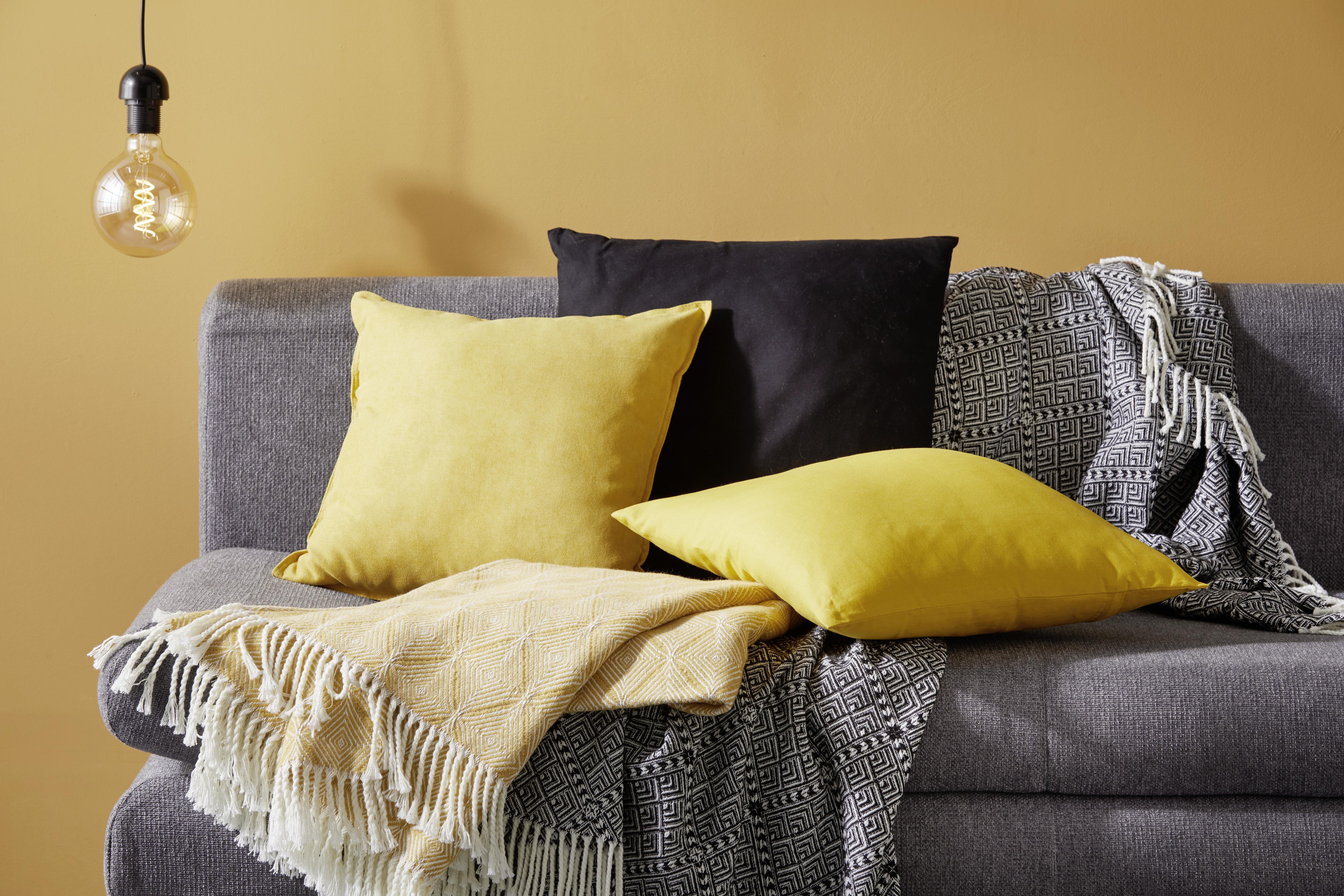 Deka Samira -Akt- - prirodne boje/žuta, Lifestyle, tekstil (130/170cm) - Modern Living