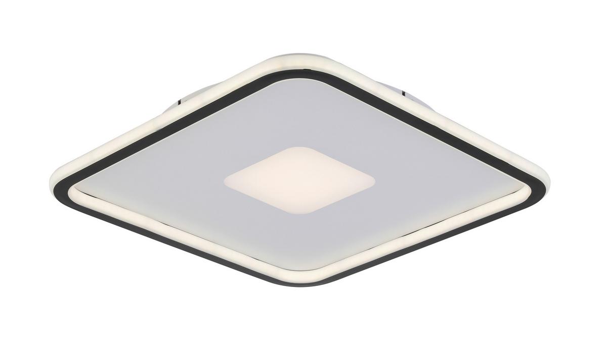 LAMPA SUFITOWA LED HINA - czarny, Modern, tworzywo sztuczne/metal (40/40/4,5cm) - Bessagi Home