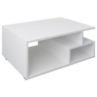 Klubska Miza Sulas, Bela, 80x50 - črna/bela, Moderno, leseni material (80/40/50cm) - MID.YOU