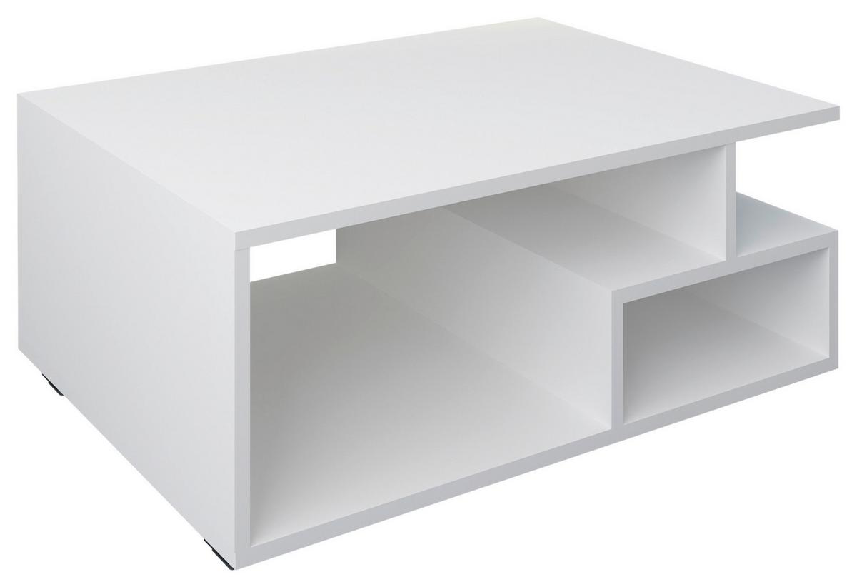 Klubska Miza Sulas, Bela, 80x50 - črna/bela, Moderno, leseni material (80/40/50cm) - MID.YOU