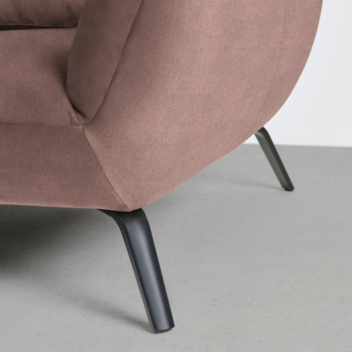 Wohnlandschaft Trendy Rosa - Schwarz/Rosa, MODERN, Holzwerkstoff/Textil (250/93/310cm) - Premium Living